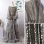 Luxe Gris Fait main Perlage Robe De Soirée 2020 Princesse Col v profond Cristal Faux Diamant En Dentelle Fleur Manches Longues Train De Balayage Robe De Ceremonie