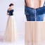 Elegant Navy Blue Prom Dresses 2020 A-Line / Princess Suede Spaghetti Straps Beading Sequins Lace Flower Short Sleeve Backless Floor-Length / Long Formal Dresses