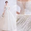 Charmant Ivory / Creme Brautkleider / Hochzeitskleider 2020 Ballkleid Off Shoulder Perlenstickerei Kristall Quaste Pailletten Spitze Blumen Kurze Ärmel Rückenfreies Lange