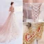 Fashion White Prom Dresses 2020 A-Line / Princess Off-The-Shoulder Beading Pearl Star Sequins Sleeveless Backless Chapel Train Formal Dresses