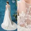 Abordable Ivoire Robe De Mariée 2020 Princesse Encolure Dégagée Perlage Cristal Perle En Dentelle Fleur Sans Manches Train De Balayage