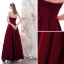 Elegant Burgundy Evening Dresses  2020 A-Line / Princess Strapless Sleeveless Backless Floor-Length / Long Formal Dresses