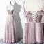Chic / Beautiful Blushing Pink Evening Dresses  2020 A-Line / Princess V-Neck Beading Sleeveless Backless Floor-Length / Long Formal Dresses