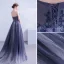 Charmant Marineblau Abendkleider 2020 A Linie Bandeau Perlenstickerei Pailletten Ärmellos Rückenfreies Lange Festliche Kleider