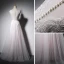 Elegant White Pearl Pink Evening Dresses  A-Line / Princess 2018 Pearl Covered Button Lace Flower Sash Scoop Neck Sleeveless Floor-Length / Long Formal Dresses