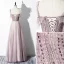 Charmant Rougissant Rose Robe De Soirée 2020 Princesse V-Cou Perlage Paillettes Sans Manches Dos Nu Longue Robe De Ceremonie