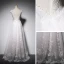 Élégant Blanche Perle Rose Robe De Soirée 2018 Princesse En Dentelle Appliques Encolure Dégagée Dos Nu Sans Manches Longue Robe De Ceremonie
