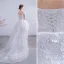 Charmant Haute Basse Blanche Asymétrique Robe De Mariée 2020 Princesse Encolure Carrée Perlage Perle Paillettes En Dentelle Fleur Sans Manches Dos Nu
