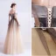 Élégant Chocolat Dégradé De Couleur Robe De Bal 2020 Princesse De l'épaule Perlage Paillettes Manches Courtes Dos Nu Longue Robe De Ceremonie
