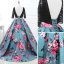 Chic / Beautiful Jade Green Prom Dresses 2018 A-Line / Princess Printing Lace Scoop Neck Backless 3/4 Sleeve Court Train Formal Dresses