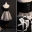 Sexy Black Cocktail Dresses 2018 A-Line / Princess Appliques Spaghetti Straps Backless Sleeveless Short Formal Dresses