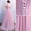Chic / Beautiful Candy Pink Prom Dresses 2018 A-Line / Princess Glitter Rhinestone Scoop Neck Backless Sleeveless Floor-Length / Long Formal Dresses