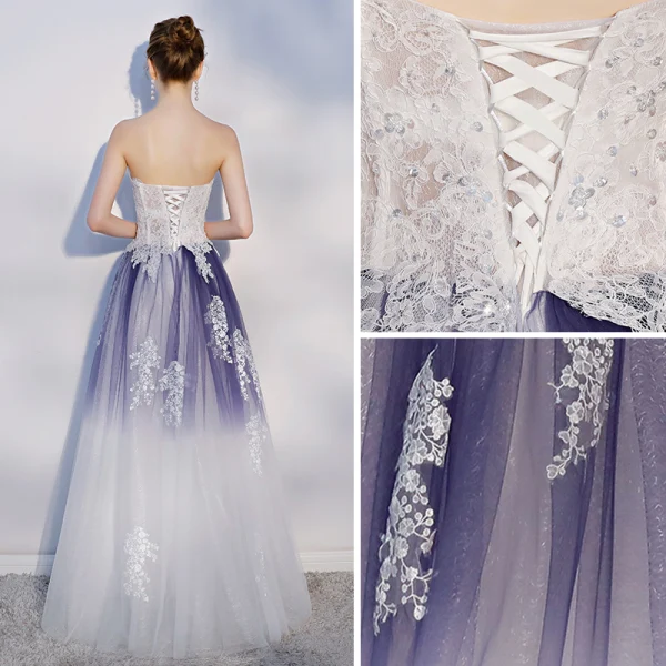 Schöne Ivory / Creme Traube Ballkleider 2018 A Linie Mit Spitze Applikationen Pailletten Spaghettiträger Rückenfreies Ärmellos Lange Festliche Kleider