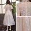 Charmant Rougissant Rose Robe De Soirée Robe De Bal 2021 Princesse Col Haut Papillon Appliques Paillettes En Dentelle Fleur Ceinture Manches Courtes Longue Robe De Ceremonie