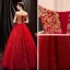 Scintillantes Rouge Glitter Perlage Paillettes Robe De Bal 2021 Princesse De l'épaule Sans Manches Dos Nu Longue Robe De Ceremonie