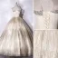 Sparkly Champagne Beading Sequins Prom Dresses Prom Dresses 2021 Ball Gown Scoop Neck Sleeveless Backless Floor-Length / Long Formal Dresses