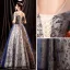 Charmant Bling Bling Océan Bleu Robe De Bal 2021 Princesse Encolure Dégagée Perlage Paillettes En Dentelle Fleur Manches Courtes Dos Nu Longue Robe De Ceremonie