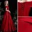 Chic / Belle Bordeaux Robe De Bal 2021 Princesse De l'épaule Manches Courtes Dos Nu Longue Promo Robe De Ceremonie