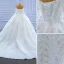 High-end White Wedding Dresses 2021 Ball Gown Off-The-Shoulder Beading Sequins Lace Flower Long Sleeve Backless Royal Train Wedding