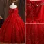 Charmant Bordeaux Paillettes Robe De Bal 2021 Robe Boule Bustier Manches Courtes Dos Nu Perlage Ceinture Longue Promo Robe De Ceremonie