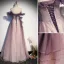 Mode Violet Glitter Robe De Bal 2021 Princesse Volants De l'épaule Perlage Manches Courtes Dos Nu Longue Robe De Ceremonie