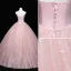 Elegante Pink Ballkleider 2022 Bandeau Perlenstickerei Perle Pailletten Ärmellos Rückenfreies Lange Festliche Kleider