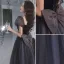 Elegant Purple Glitter Prom Dresses 2022 A-Line / Princess Square Neckline Puffy Short Sleeve Backless Bow Floor-Length / Long Formal Dresses