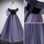 Élégant Violet Glitter Paillettes Daim Robe De Bal 2022 Princesse De l'épaule Manches Courtes Dos Nu Longue Robe De Ceremonie