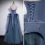 Chic / Beautiful Ocean Blue Cascading Ruffles Prom Dresses 2022 A-Line / Princess Strapless Sleeveless Backless Floor-Length / Long Formal Dresses
