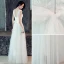 Simple Blanche En Dentelle Fleur Robe De Bal 2022 Princesse Encolure Dégagée Sans Manches Dos Nu Longue Robe De Ceremonie
