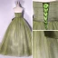 Elegant Sage Green Prom Dresses 2022 Ball Gown Strapless Sleeveless Backless Bow Floor-Length / Long Formal Dresses