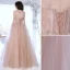 Charming Dusky Pink Prom Dresses 2021 A-Line / Princess Strapless Beading Pearl Sleeveless Backless Floor-Length / Long Prom Formal Dresses