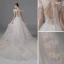 Moderne / Mode Ivoire Perle Robe De Mariée 2021 Robe Boule Encolure Carrée Gonflée Manches Courtes Dos Nu Noeud Royal Train Mariage