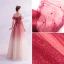 Chic / Belle Bordeaux Cristal Paillettes Robe De Bal 2021 Princesse De l'épaule Manches Courtes Dos Nu Longue Promo Robe De Ceremonie