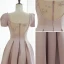 Modest / Simple Blushing Pink Satin Prom Dresses 2021 A-Line / Princess Spaghetti Straps Pearl Rhinestone Short Sleeve Backless Floor-Length / Long Prom Formal Dresses