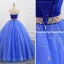 Elegant Kongeblå Quinceañera Ballkjoler 2018 Ballkjole Brodert Perle Suede Kjæreste Ryggløse Uten Ermer Lange Formelle Kjoler
