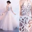 Chic / Beautiful Champagne Evening Dresses  2018 A-Line / Princess Sequins Scoop Neck Sleeveless Floor-Length / Long Formal Dresses