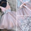 Sexy Pearl Rosa Cocktailkleider 2018 Schleife Pailletten V-Ausschnitt Ärmellos Rückenfreies Kurze Festliche Kleider