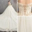 Luxury / Gorgeous Champagne Wedding Dresses 2018 Ball Gown Beading Rhinestone Spaghetti Straps Backless Sleeveless Royal Train Wedding