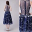 Flotte Mørk Marineblå Homecoming Graduation Kjoler 2018 Prinsesse Glitter Stjerne Scoop Neck Ærmeløs Te-længde Kjoler