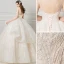 Elegant Champagne Wedding Dresses 2018 Ball Gown Beading Lace Flower V-Neck Backless Sleeveless Floor-Length / Long Wedding