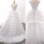 Sexy Weiß Brautkleider 2018 Mermaid Applikationen Mit Spitze Durchsichtige V-Ausschnitt Rückenfreies Ärmel Sweep / Pinsel Zug Hochzeit