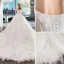 Elegant Ivory Wedding Dresses 2018 Ball Gown Lace Cascading Ruffles Off-The-Shoulder Backless Sleeveless Royal Train Wedding