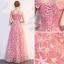 Mode Rosa Selskabskjoler 2018 Prinsesse Stjerne Broderet Rhinestone Off-The-Shoulder Ærmeløs Halterneck Lange Kjoler