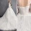 Elegant White Wedding Dresses 2018 A-Line / Princess Appliques Lace High Neck Backless Long Sleeve Chapel Train Wedding