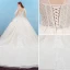 Elegant Ivory Wedding Dresses 2018 Ball Gown Beading Sequins Crystal Lace Flower Scoop Neck Backless Sleeveless Cathedral Train Wedding