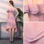 Amazing / Unique Blushing Pink Homecoming Graduation Dresses 2018 A-Line / Princess Spaghetti Straps Sleeveless Backless Knee-Length Formal Dresses