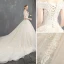 Luxe Champagne Robe De Mariée 2018 Robe Boule En Dentelle Fleur De l'épaule Dos Nu Sans Manches Royal Train Mariage