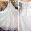 Elegant Ivory Wedding Dresses 2018 Ball Gown Beading Bow Lace Off-The-Shoulder Backless Sleeveless Royal Train Wedding