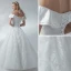 Erschwinglich Weiß Brautkleider / Hochzeitskleider 2018 A Linie Off Shoulder Rückenfreies Kurze Ärmel Lange Hochzeit